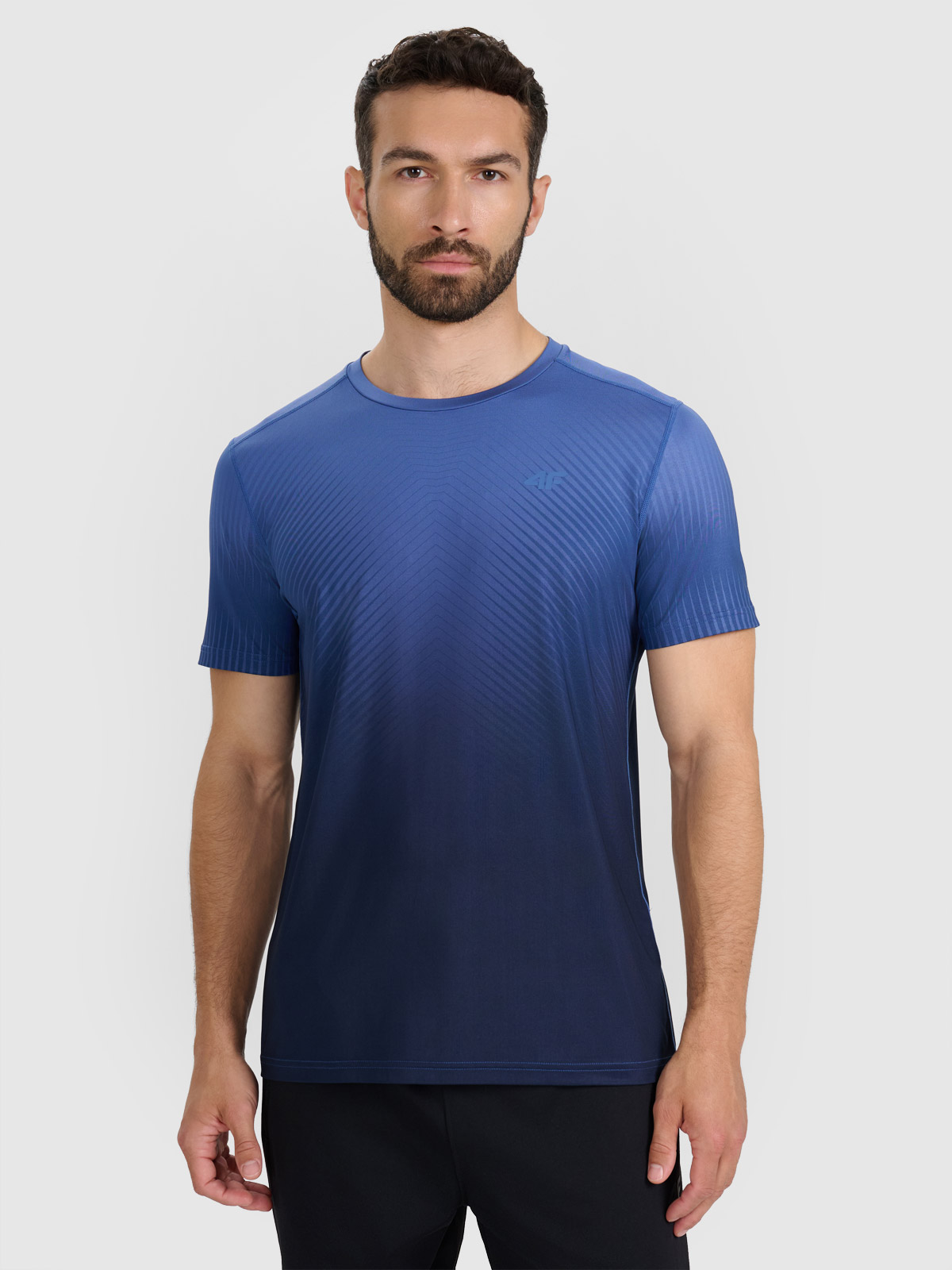 Vyriški greitai džiūstantys treniruočių marškinėliai - tamsiai mėlyni