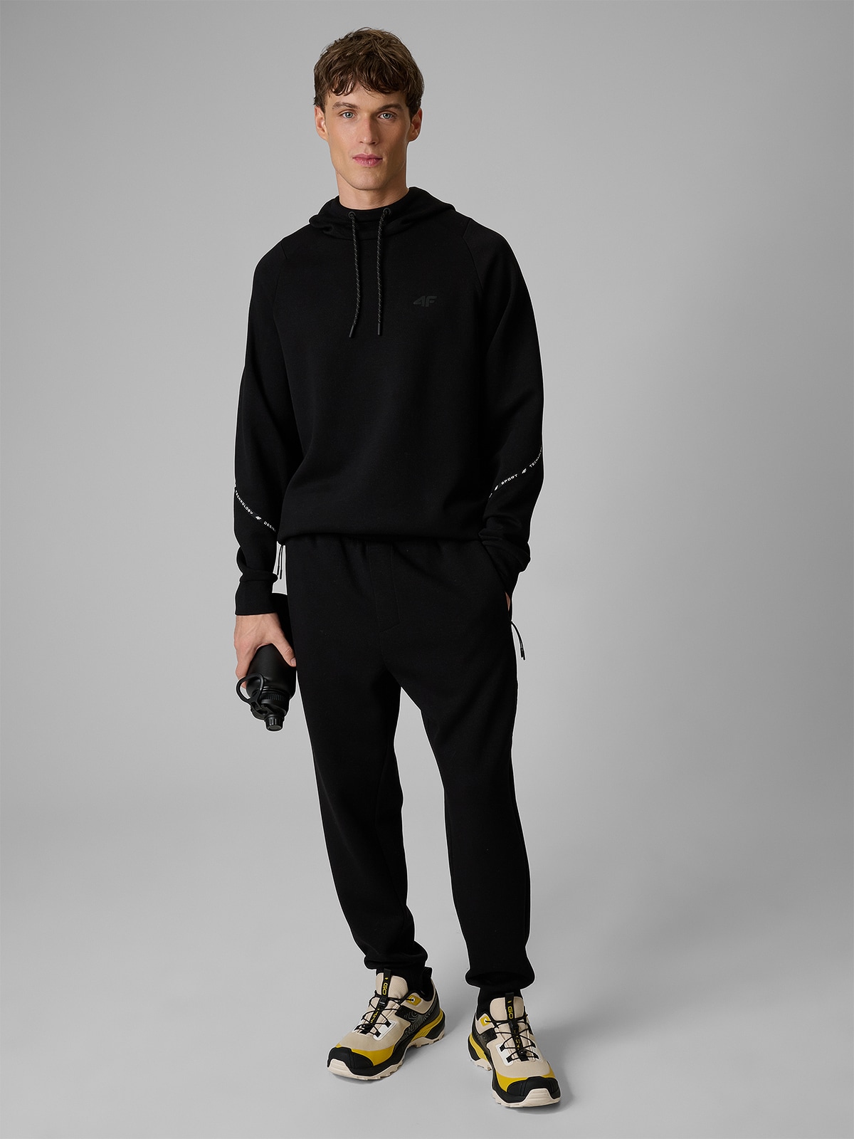 Vyriški sportiniai jogger tipo kelnės - juodos