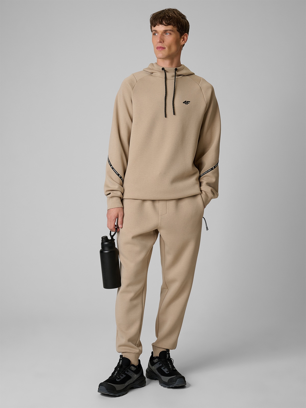 Vyriški sportiniai jogger tipo kelnės - smėlio