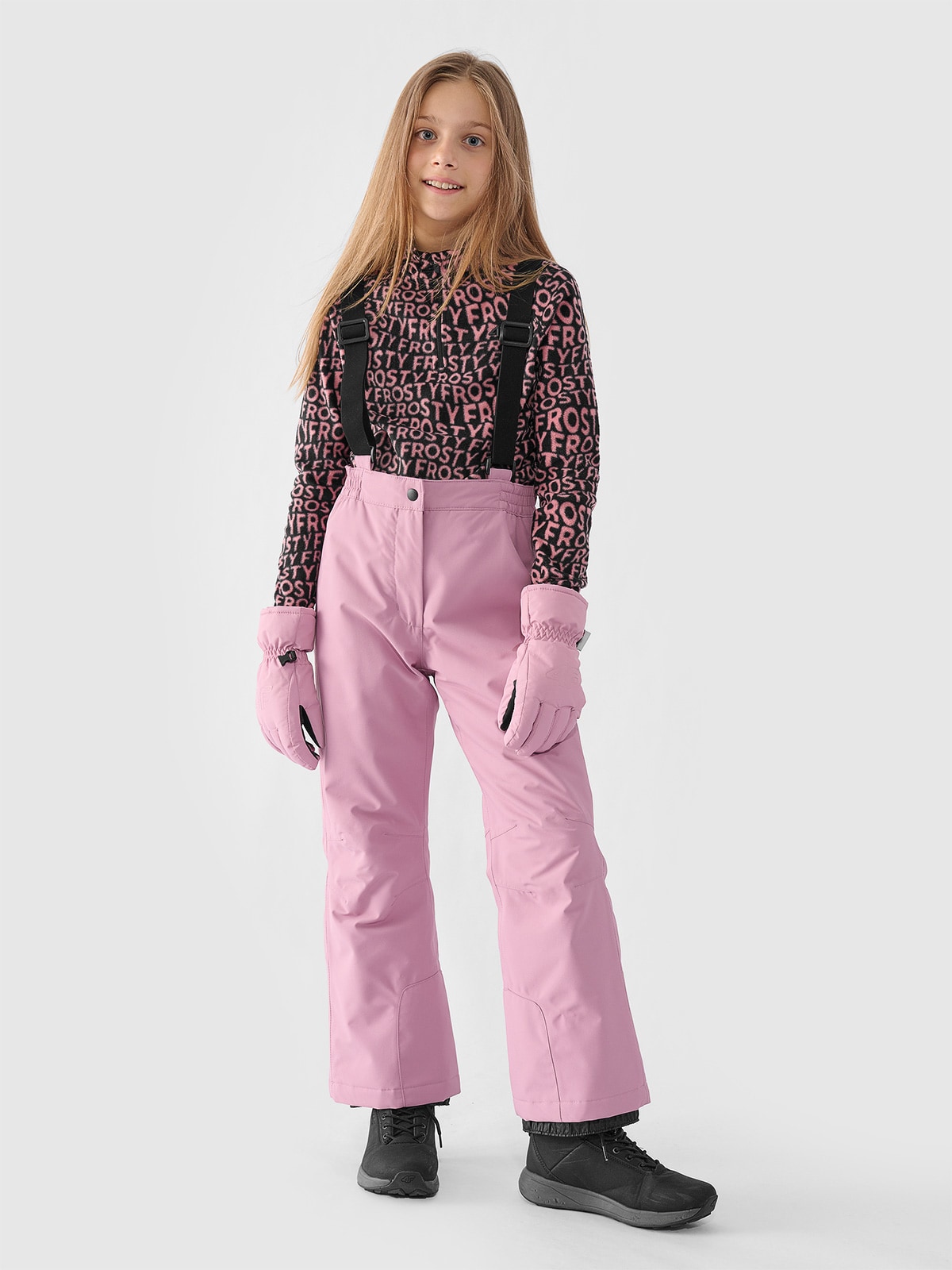 Slidinėjimo kelnės mergaitėms 5000 membrana - rožinės
