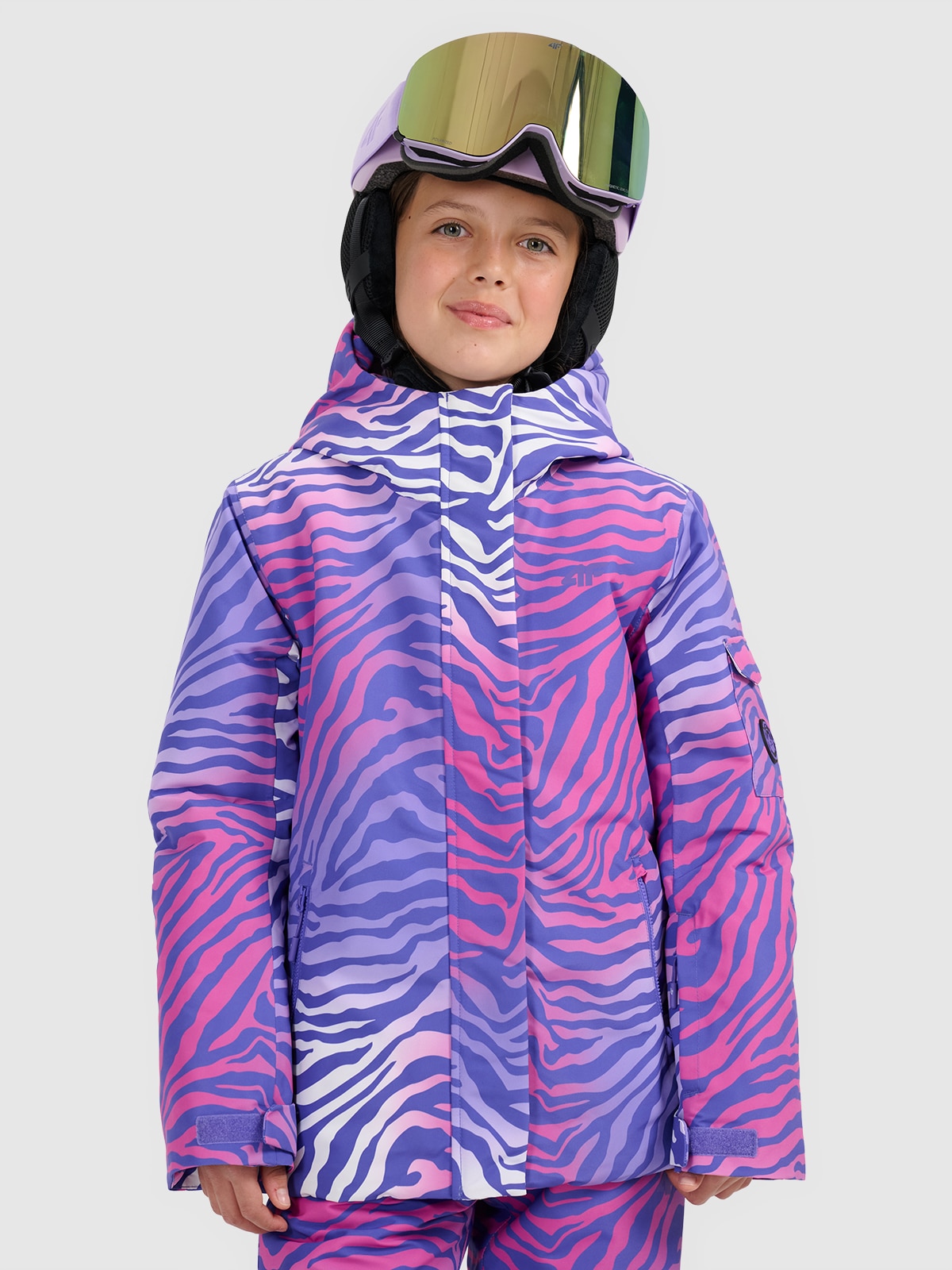 Snieglenčių striukė mergaitėms 8000 membrana - daugiaspalvė