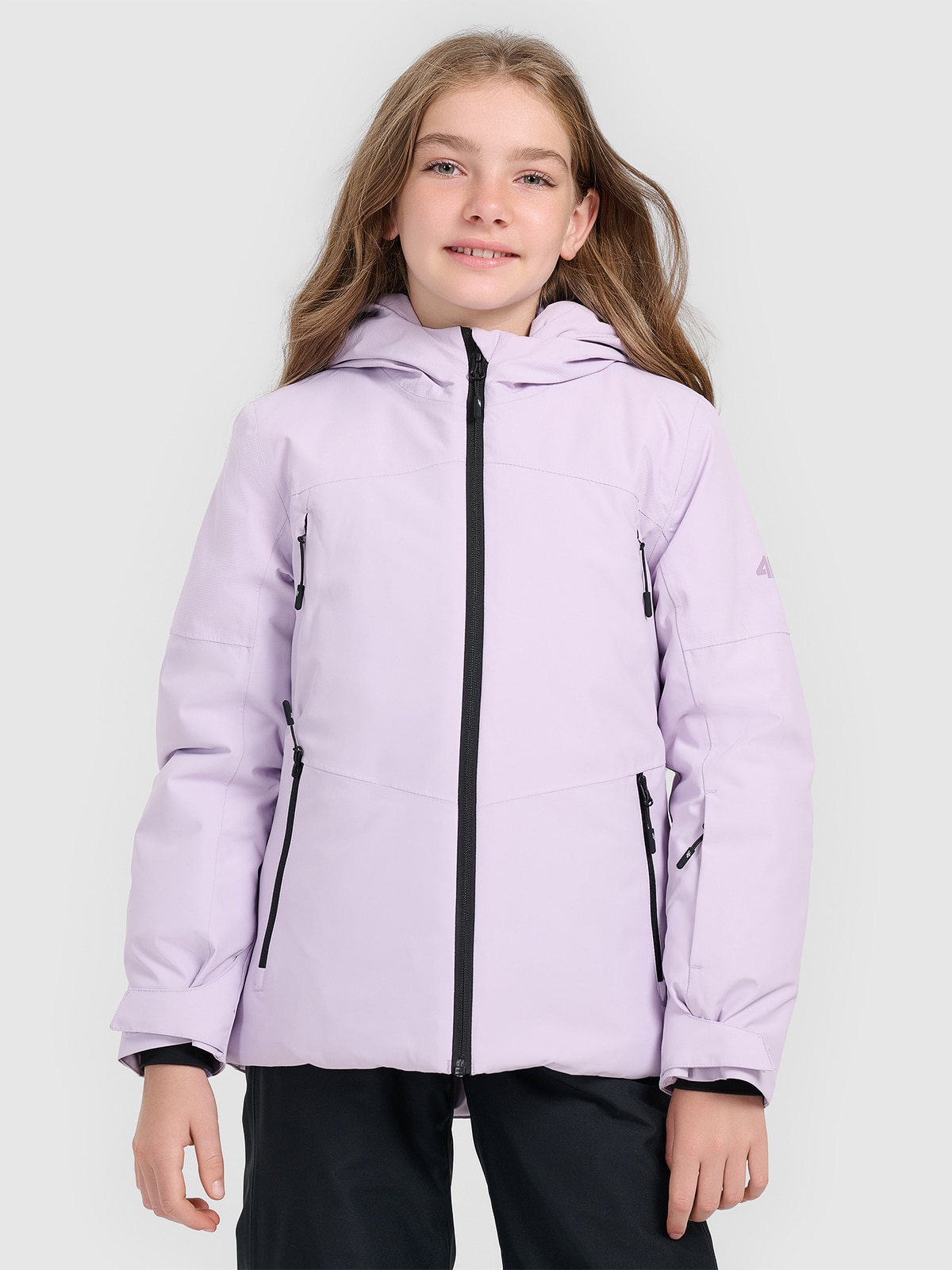 Slidinėjimo striukė mergaitėms 8000 membrana - violetinė