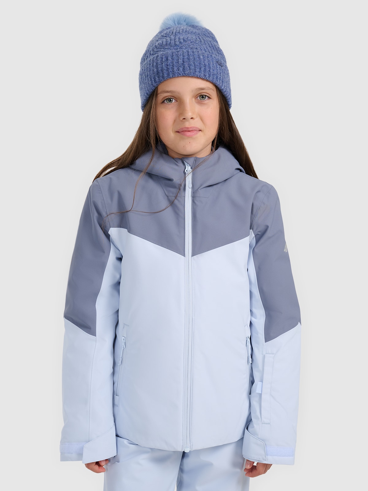 Slidinėjimo striukė mergaitėms 5000 membrana - mėlyna