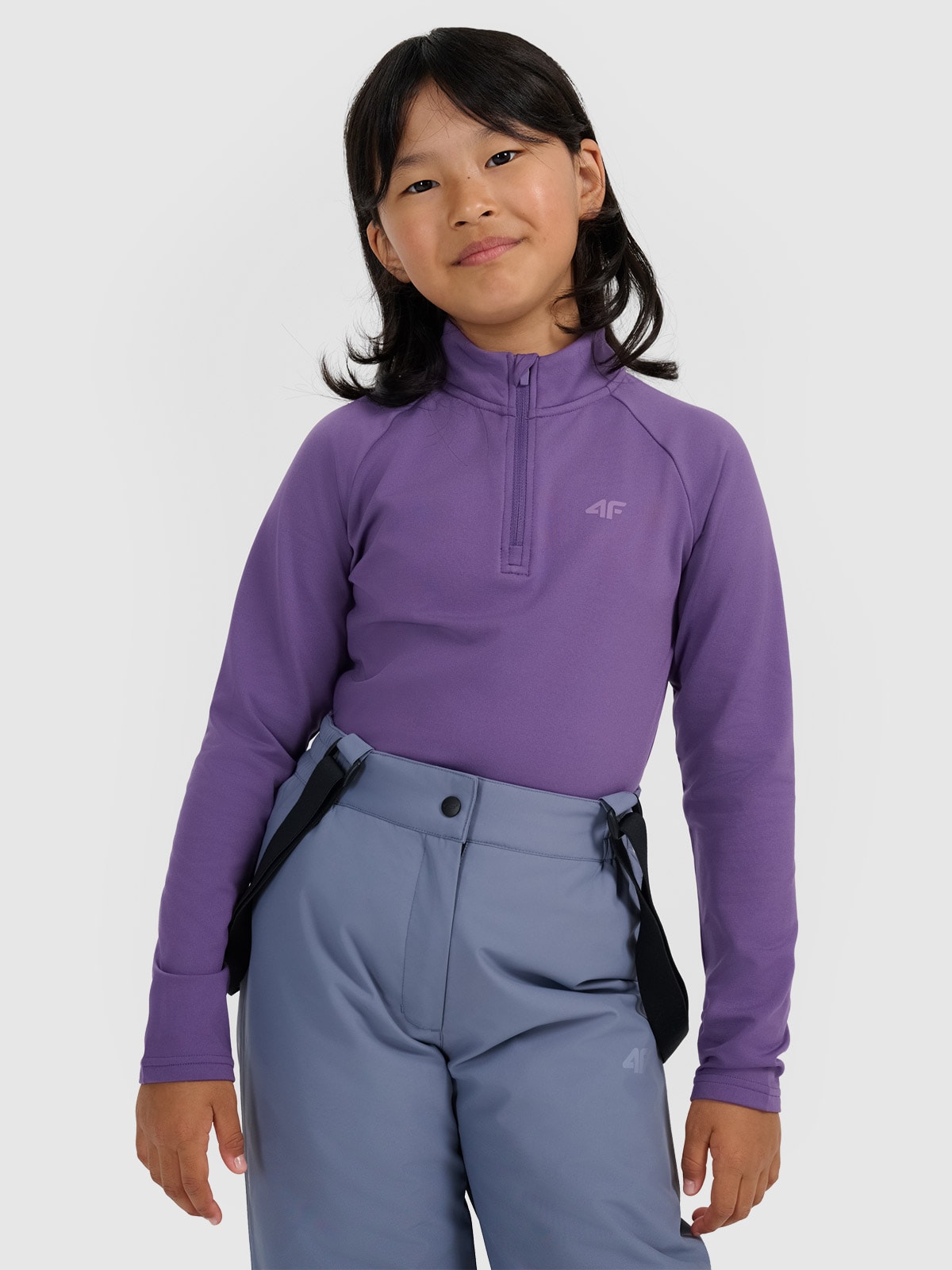 Vaikiškas termoaktyvus sukarštas apatinis trikotažas (viršus) - violetinis