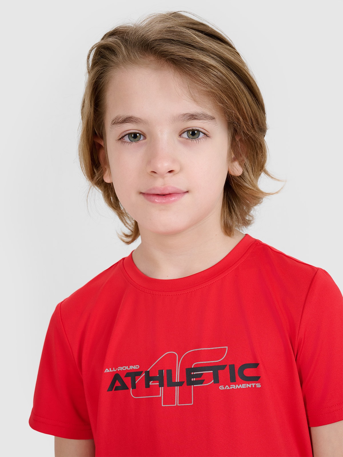 T-shirt sportiniai greitai džiūstantys marškinėliai berniukams - raudoni