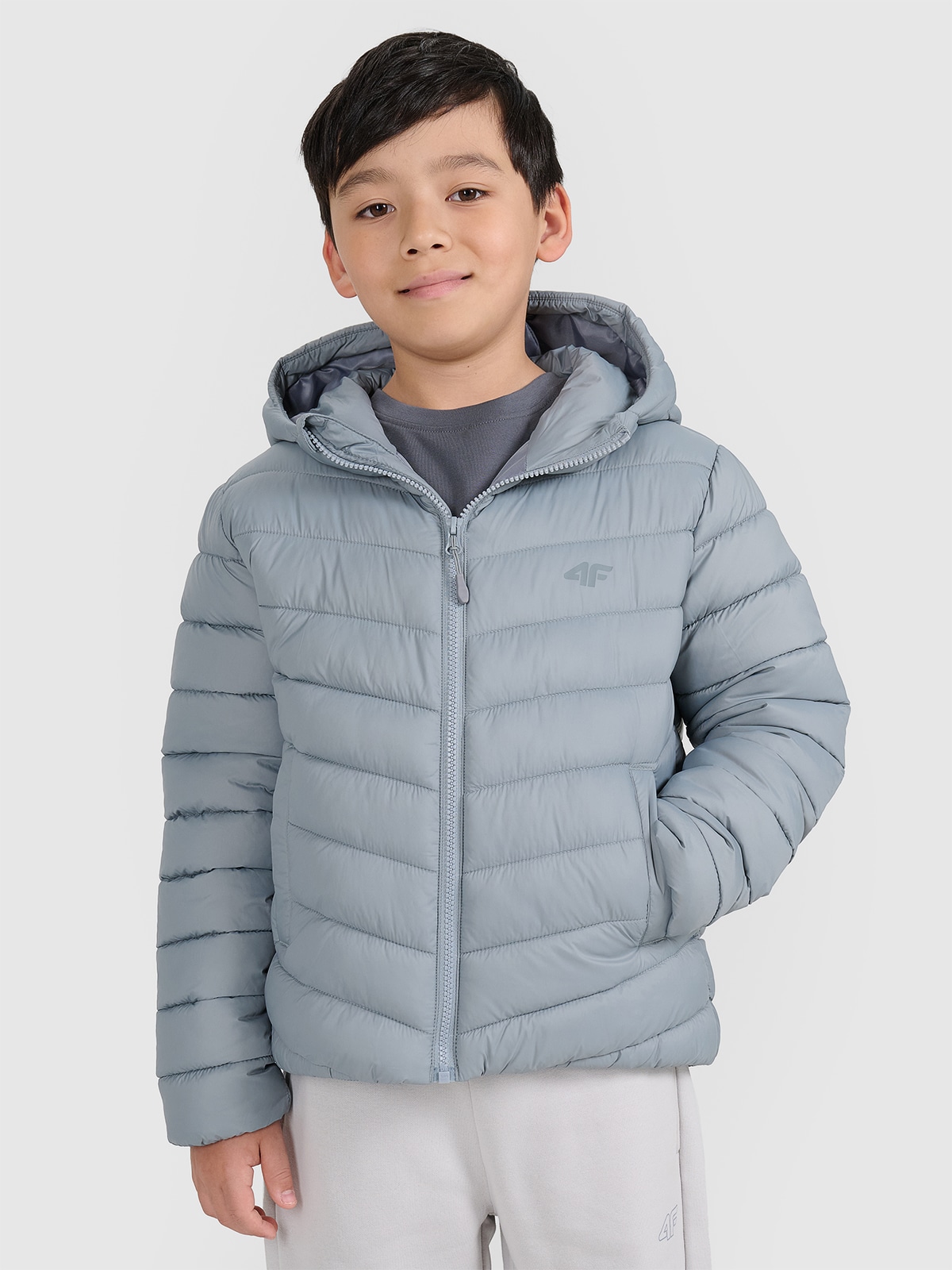 Striukė su sintetinių kamšalu berniukams - pilka