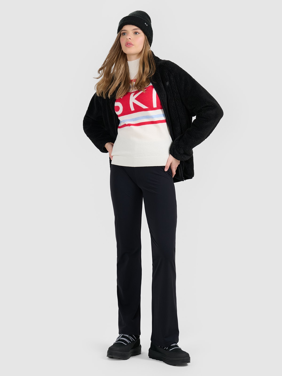 Moteriškos tamprės su platesnėmis klešnėmis - juodos