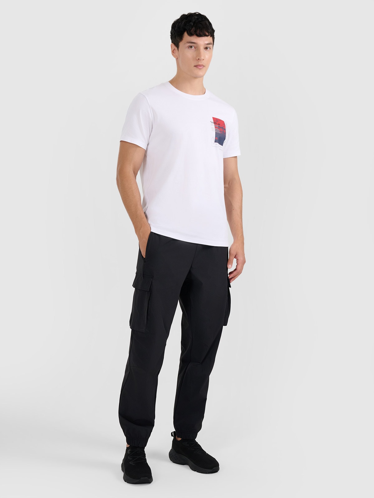 Vyriškos casual cargo kelnės - juodos