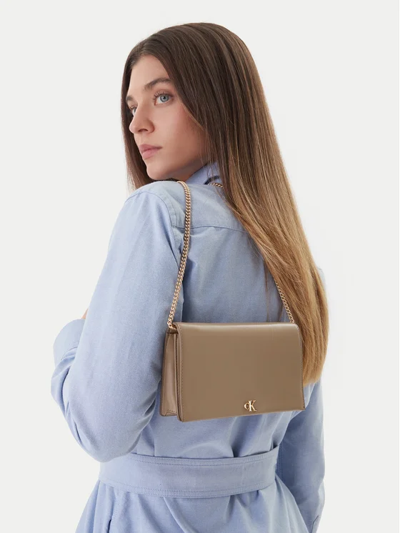 Calvin Klein Rankinė Calvin Klein Ck Wallet On Chain LV04F3319G Smėlio