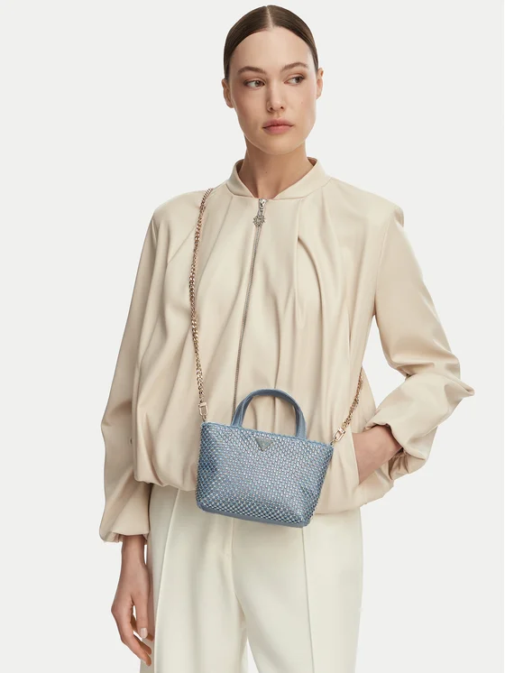 Guess Rankinė Guess Tasmin Mini HWRG99 31750 Šviesiai mėlyna