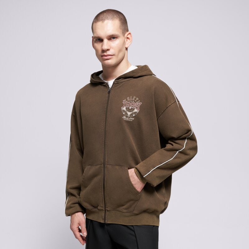 PROSTO DŽEMPERIS UŽSEGAMAS ZIP HOODIE ATHLETIC WASHED BROWN