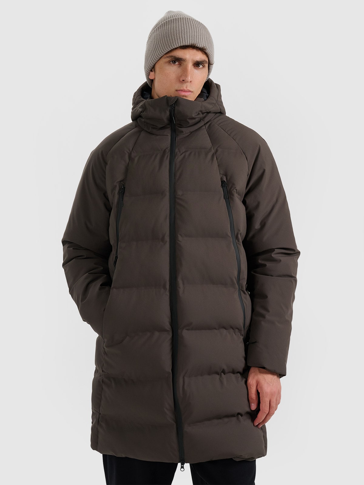 Vyriškas žieminis paltas 10000 membrana - juodas