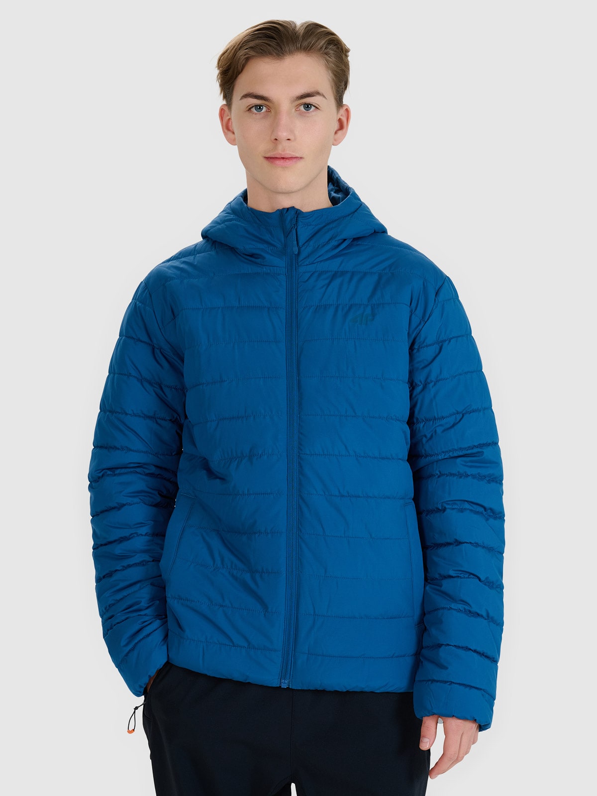 Vyriška striukė su sintetiniu pūkų kamšalu - turkio spalvos