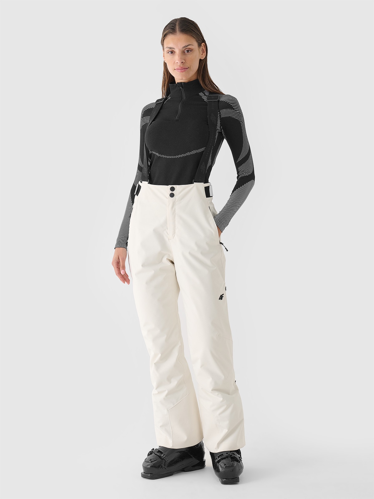 Moteriškos slidinėjimo kelnės Dermizax 20000 membrana - baltos