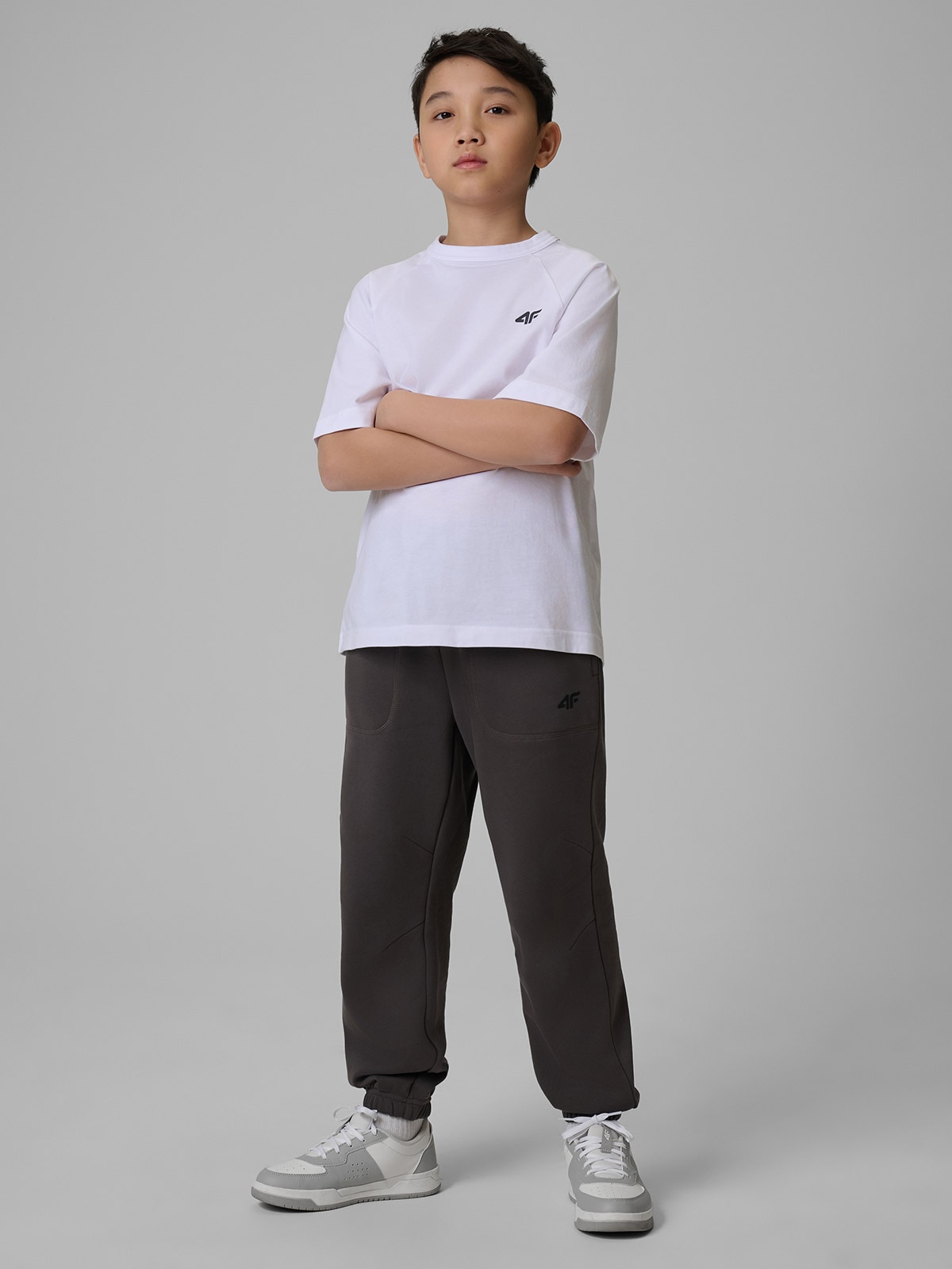 Treninginės jogger kelnės berniukams - pilkos