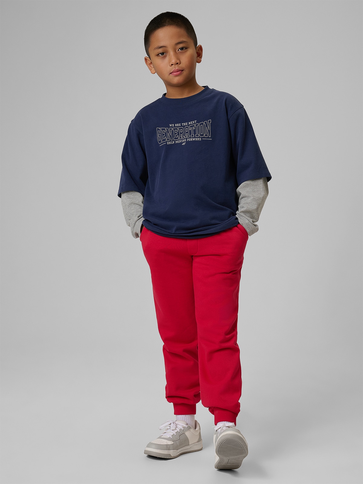 Sportinės kelnės jogger berniukiškos  - raudonos