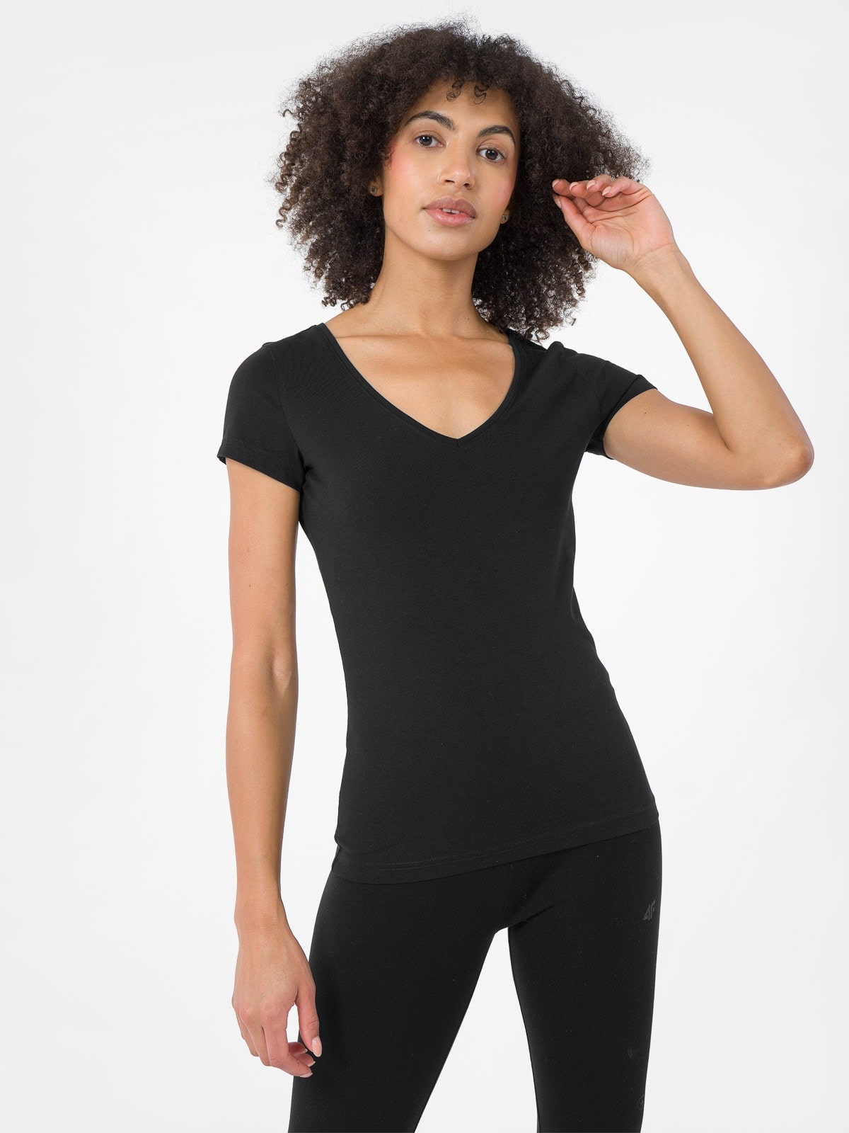 Moteriški T-shirt slim lygūs marškinėliai