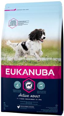 Sausas šunų maistas Eukanuba Adult Medium Breed, vištiena, 3 kg
