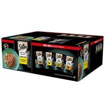 Šlapias kačių maistas Sheba Fine Flakes In Jelly Poultry Selection, paukštiena, 0.085 kg x 80 vnt.