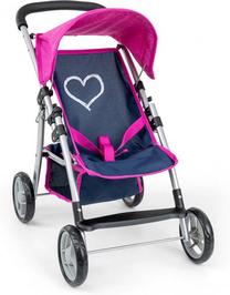Lėlių vežimėlis Milly Mally Natalie Prestige 4751, mėlyna sp./rožinė sp.