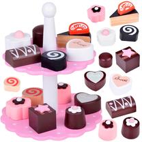Žaisliniai virtuvės reikmenys, saldumynų rinkinys Cake Stand, įvairių spalvų