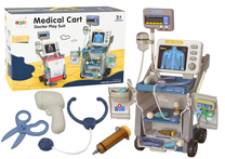 Žaislinis daktaro rinkinys, daktaro vežimėlis Lean Toys, įvairių spalvų