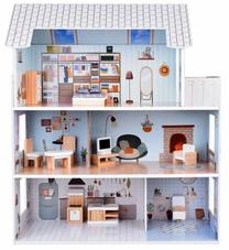 Lėlių namas, su priedais ZA5368, įvairių spalvų