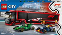 Konstruktorius LEGO® City F1® sunkvežimis su RB20 ir AMR24 F1® automobiliais 60445, 1086 vnt.