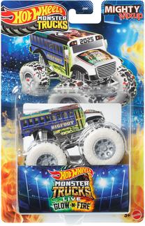  Žaislinis keturratis Mattel Hot Wheels Monster Truck Mighty Mixup JCH47, mėlyna sp./balta sp.