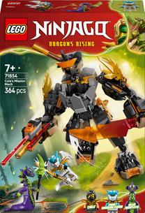 Konstruktorius LEGO® NINJAGO® Cole misijos robotas ir drakono pavidalo Zane 71854, 364 vnt.