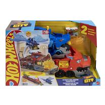 Automobiliai, motociklai Mattel Hot Wheels City Transporteris Double Dragon JBM72, 1:64, mėlyna sp./raudona sp.