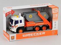  Žaislinis sunkvežimis Wrecker Friction Powered City Service 429161, oranžinė sp.