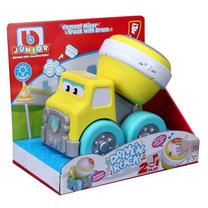  Žaislinis betonvežis BB Junior Drive'N Rock Cement Mixer Truck, geltona sp.