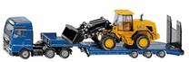  Automobilių transporteris Siku Super Man Truck With JCB Wheel Loader, 1:87, mėlyna sp./geltona sp.
