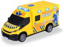 Žaislinis greitosios pagalbos automobilis Simba Dickie Toys Iveco Daily Ambulance 203713014, 1:32, geltona sp.