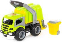  Žaislinė šiukšliavežė Wader GripTruck Refuse Lorry 6257, geltona sp./žalia sp.