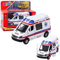  Žaislinis greitosios pagalbos automobilis Lean Toys City Rescuers, 1:32, balta sp.