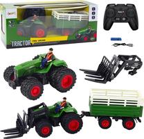  Rc traktorius Lean Toys Farm Machine, 1:24, žalia sp.
