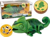 Žaislinis gyvūnas chameleonas Lean Toys Amazing Creatures, 28 cm, žalia sp.