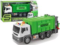  Žaislinė šiukšliavežė Lean Toys Multifunction City Truck, 1:16, žalia sp.