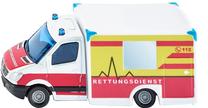  Žaislinis greitosios pagalbos automobilis Siku 1536, 1:55, raudona sp./geltona sp.