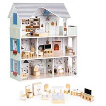 Lėlių namas EcoToys Emma Residence 8301, įvairių spalvų