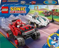 Konstruktorius LEGO® Sonic the Hedgehog™ Silver automobilis prieš Knuckles sunkvežimį monstrą 77118, 378 vnt.