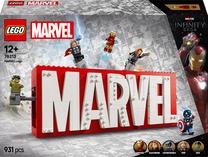 Konstruktorius LEGO® Marvel MARVEL logotipas ir minifigūrėlės 76313, 931 vnt.