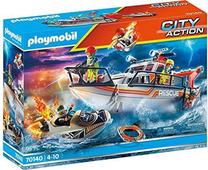 Konstruktorius Playmobil City Action Distress At Sea: Fire Fighting With Rescue 70140, 95 vnt.