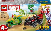 Konstruktorius LEGO® Marvel Suktukas ir Elektro dinozauro formos transporto priemonės gaudynės 11198, 124 vnt.