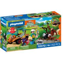 Konstruktorius Playmobil Animals & Friends Zookeeper With Vehicle 72072, 62 vnt., įvairių spalvų