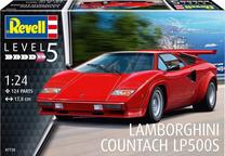 Konstruktorius, automobilis Revell Lamborghini Countach LP500 07730, 124 vnt., raudona sp.