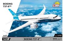 Konstruktorius Cobi Boeing 737-8 26608, 340 vnt., mėlyna sp./balta sp.
