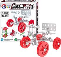 Konstruktorius Technok Metal, 112 vnt., sidabro sp./raudona sp.